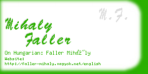 mihaly faller business card